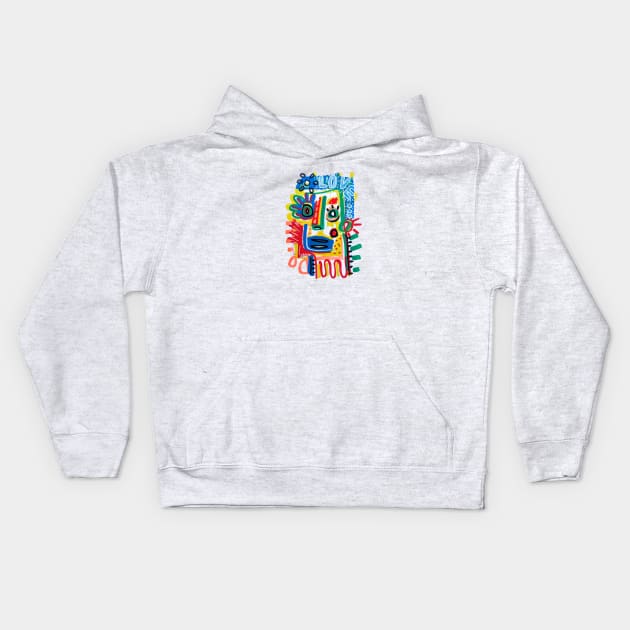 LOVE FACE Kids Hoodie by Angel Rivas